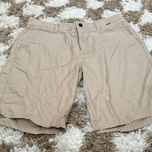 Hurley Men's Tan Flat Front Shorts